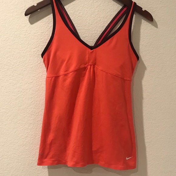 Nike Dry Fit Athletic Orange Tank Top S - Picture 1 of 7